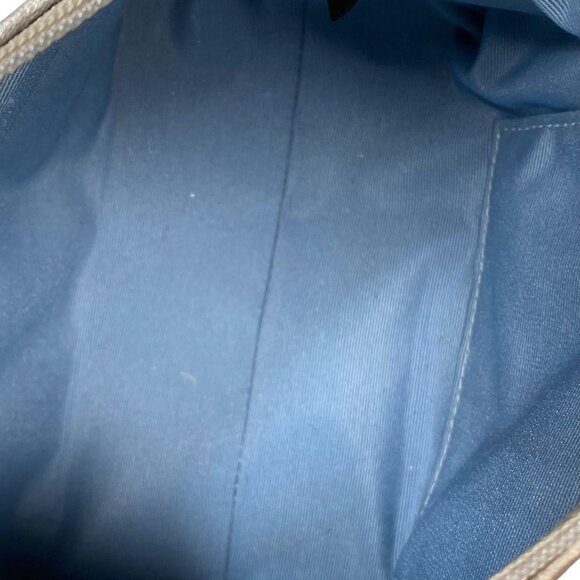 COACH Metallic Silver Signature Leather Cosmetic Pouch - Picture 11 of 12